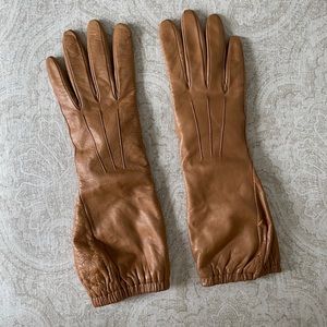 JCrew Collection Cashmere Lined Leather Gloves, L